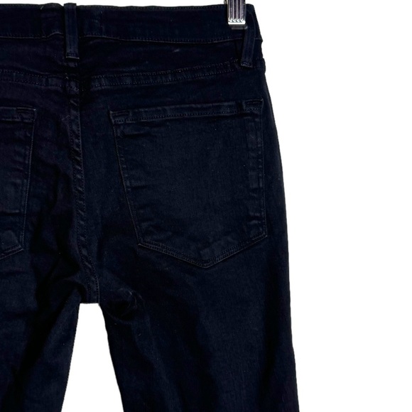 Frame Denim Black Film Noir Le Skinny De Jeanne Distressed Skinny Leg Jeans 26 - Picture 12 of 16